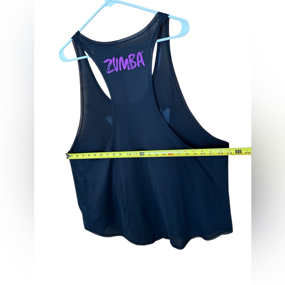 Zumba Women’s WORK XXL Racerback Dance Black Loose Fit Lightweight Workout Top - Picture 5 of 12